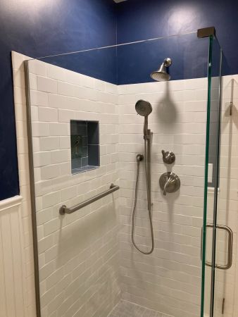 milwaukee bathroom remodel blue